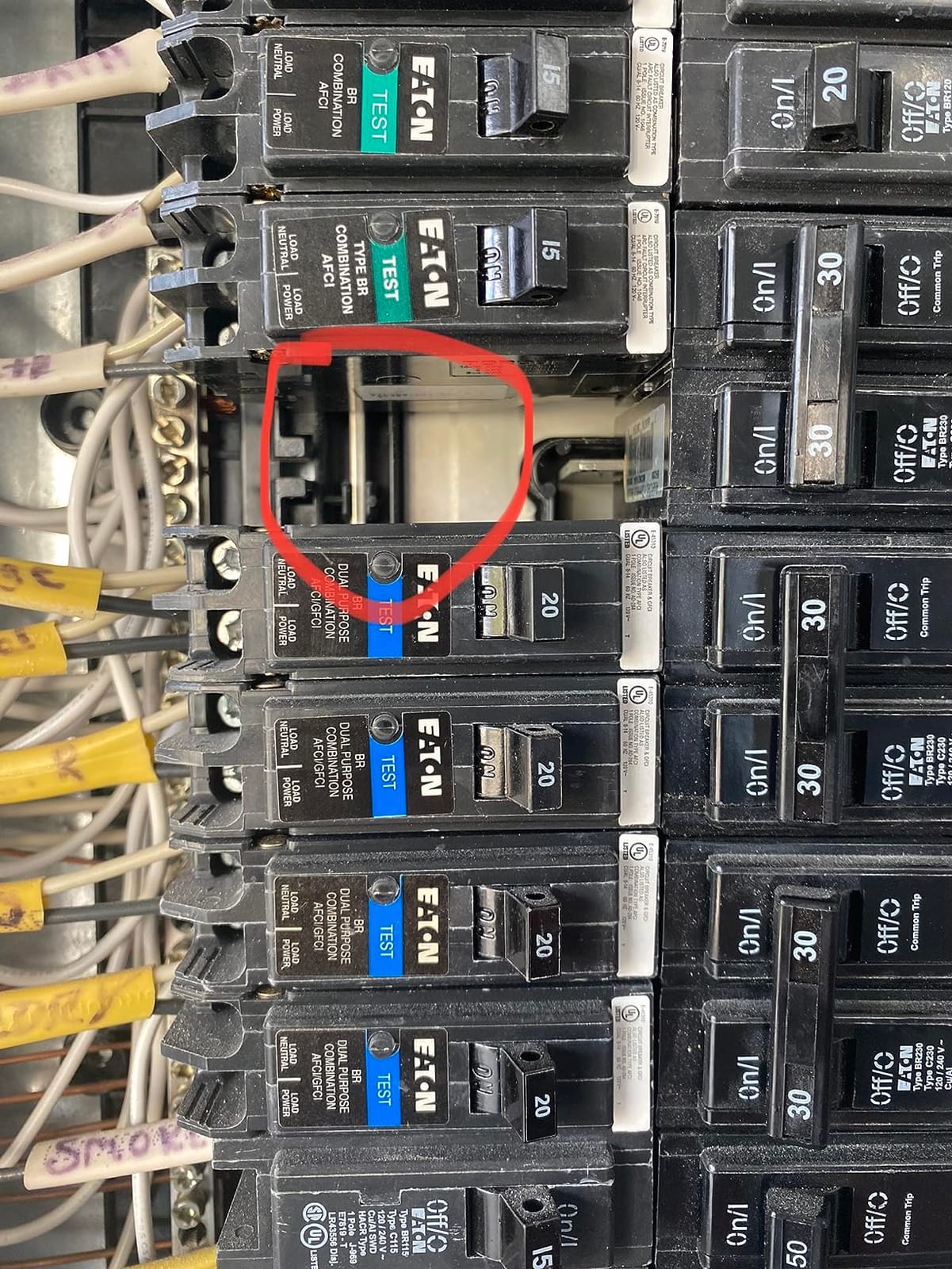 Eaton BRP120AF 20 amps Combination AFCI Single Pole Circuit Breaker, Black customer photo 2