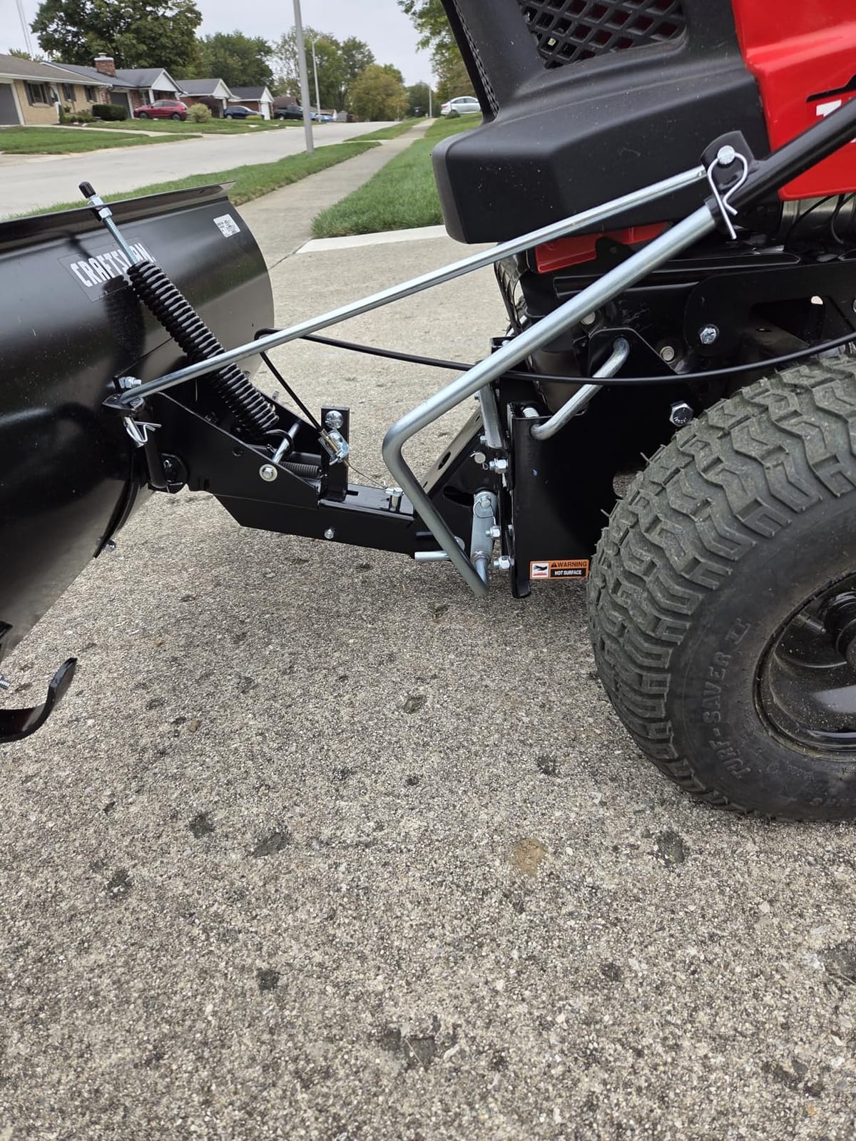 Craftsman 42 in Snow Blade for Lawn Tractors, Heavy-Duty Angled Snow Plow Attachment with Adjustable Trip Spring customer photo 1