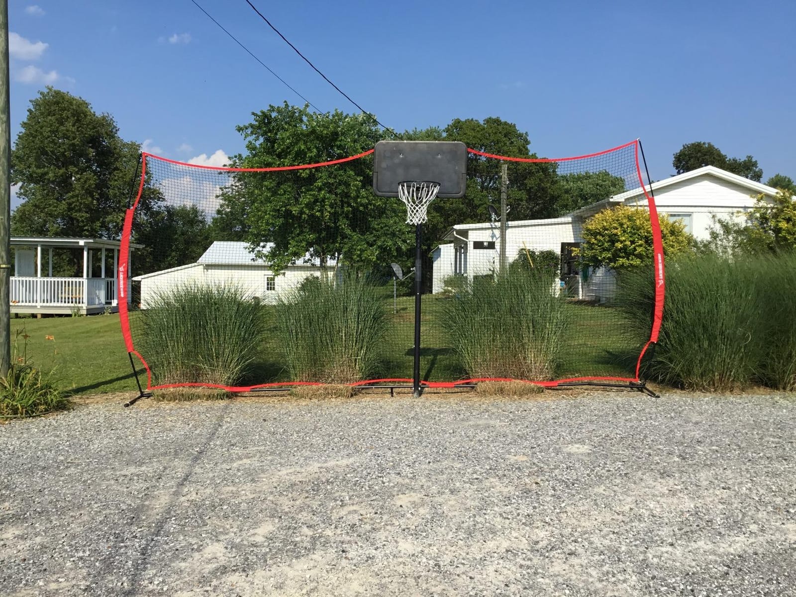 20x10 Lacrosse Backstop - Heavy Duty Lacrosse Backstop Netting, 200 Sq Ft Ball Stop Net for Backyard | Baseball, Soccer, Softball, Basketball, Hockey & Multi-Sport Training | Easy Setup, Portable customer photo 1