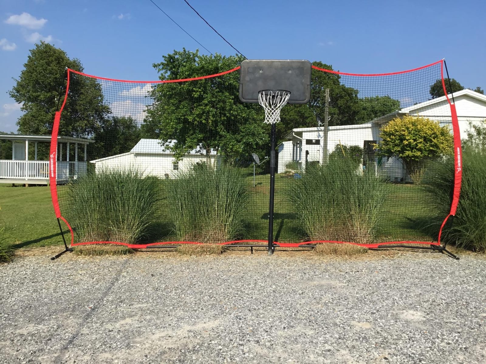 20x10 Lacrosse Backstop - Heavy Duty Lacrosse Backstop Netting, 200 Sq Ft Ball Stop Net for Backyard | Baseball, Soccer, Softball, Basketball, Hockey & Multi-Sport Training | Easy Setup, Portable customer photo 2