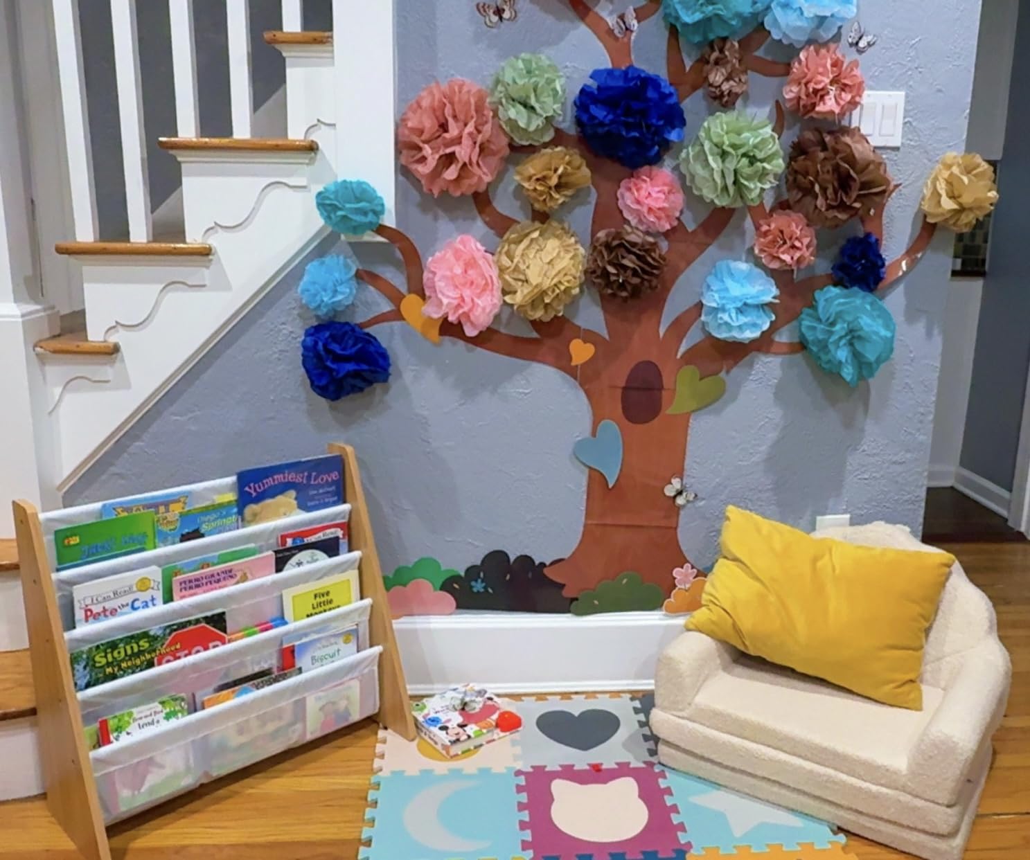Humble Crew Kids Bookshelf, Montessori Front Facing Toddler Bookcase 4 Tier customer photo 1