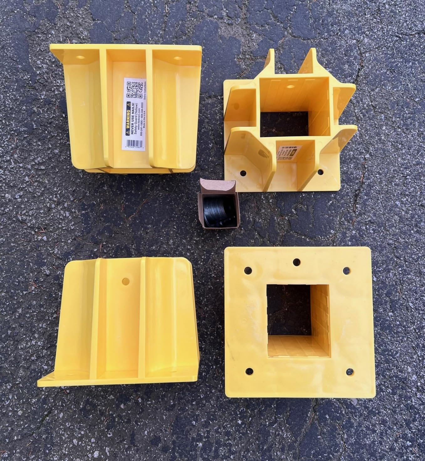 Tie Down Engineering Safety Guard Guardrail Base | Reusable Fall Protection Accessories| 4 pack with Washers & Drill Bit - Yellow customer photo 1