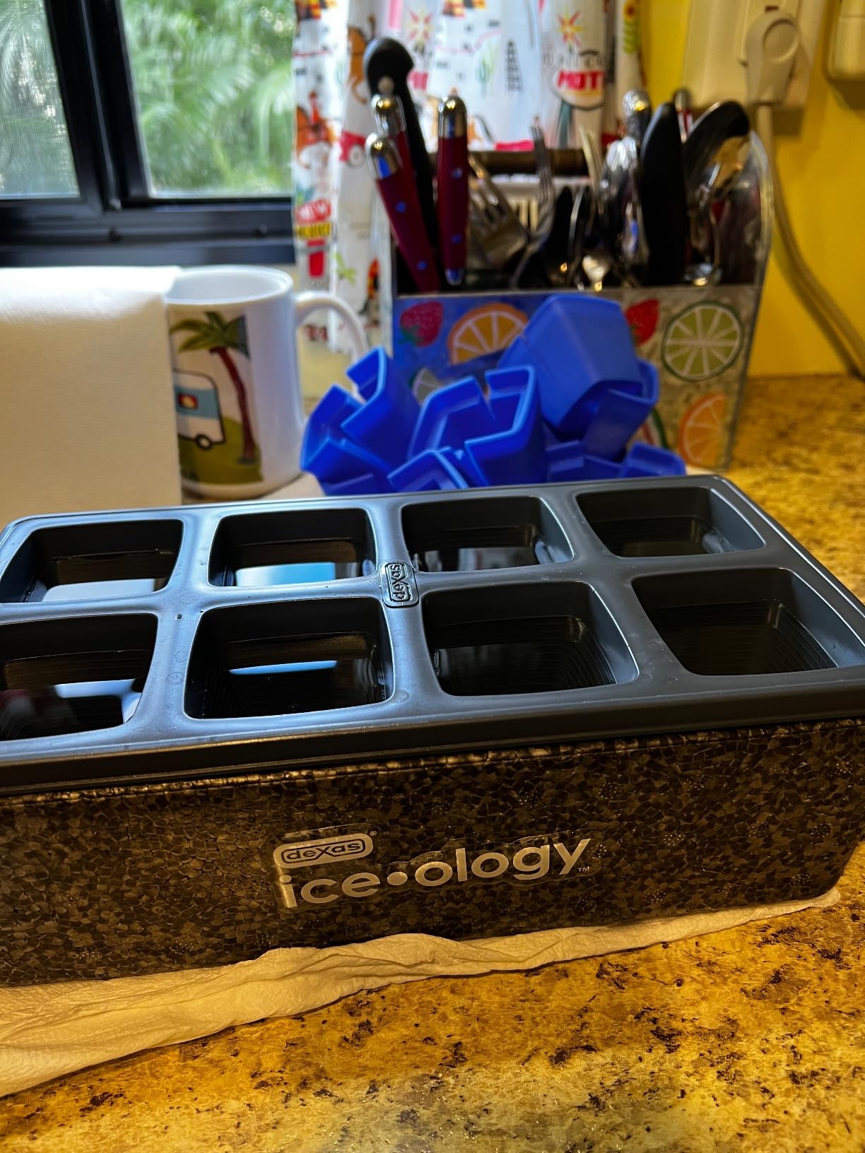 Dexas ice•ology Silicone Clear Ice Maker for Craft Cocktail Ice, 8 Count Cube Tray customer photo 2