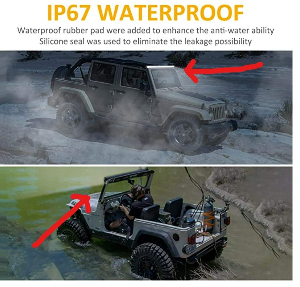 Zmoon 12 Inch LED Light Bar, 72W 8000LM Spot Flood Combo Beam, 6500K White customer photo 1