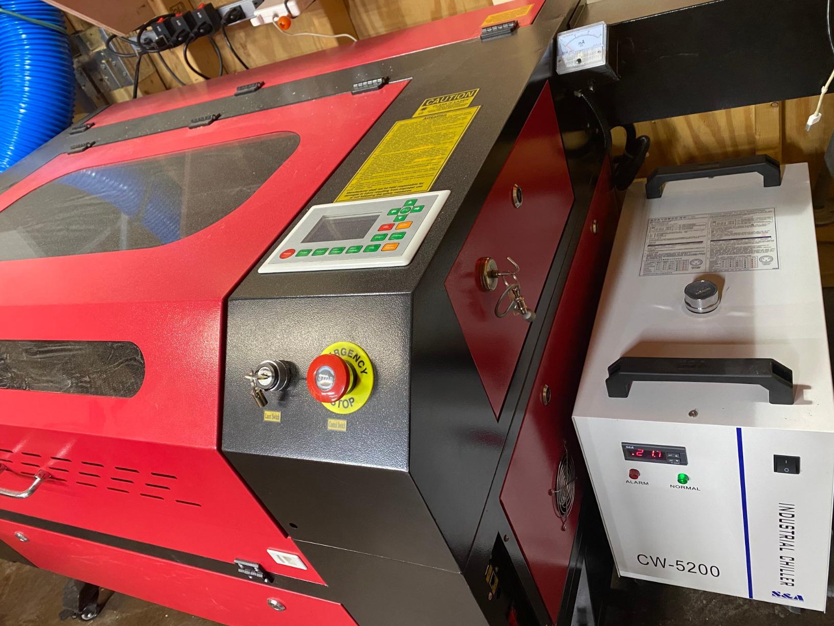 S&A Genuine CW-5200DH (Upgraded 5200DG) Water Chiller Duty Free for CO2 Laser Engraving Cutting Water Cooling Shipping from US customer photo 1