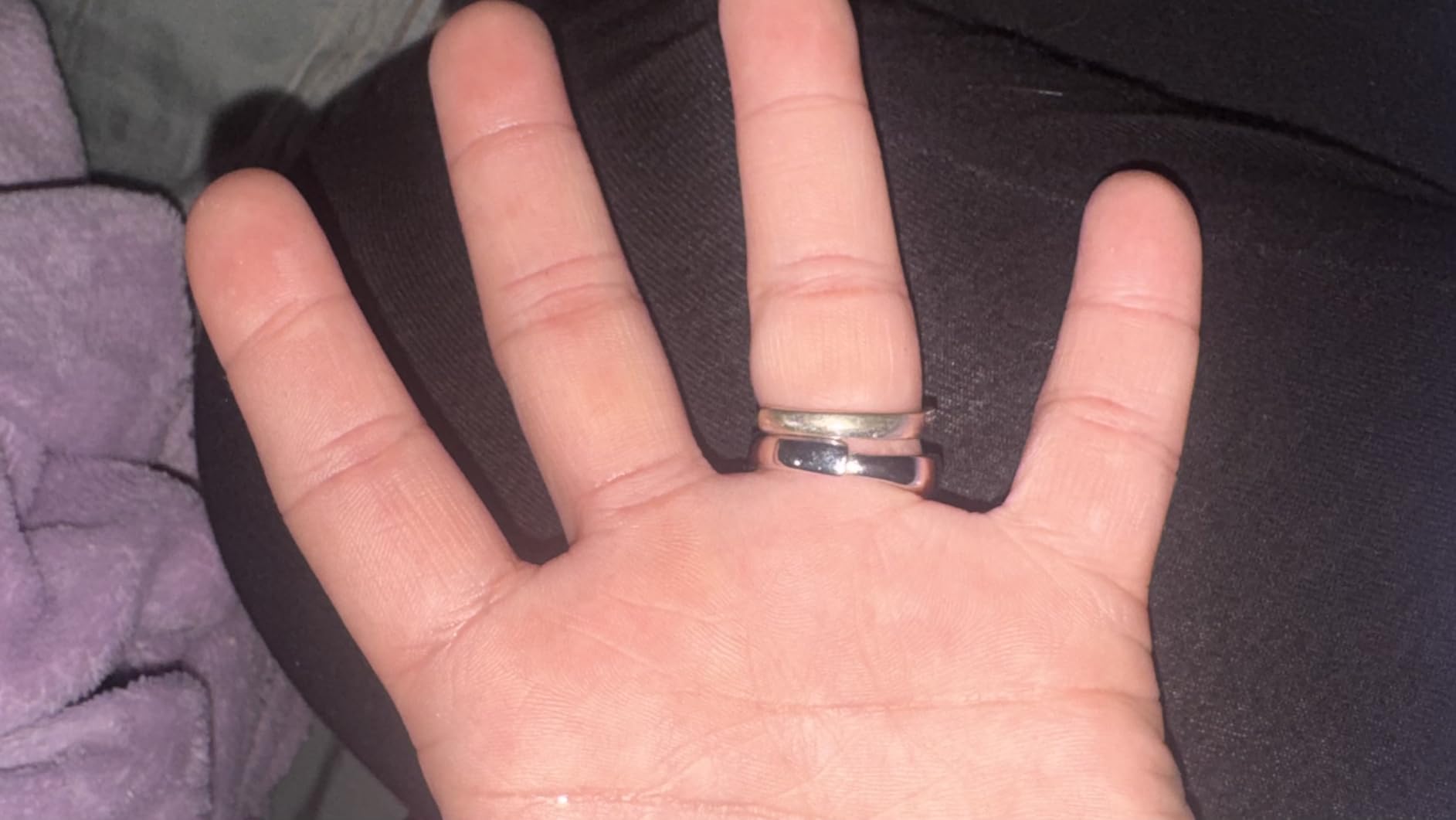 Sunamy Endless Love Matching Couple Rings for Him and Her Set, Adjustable S925 Silver Romantic Heart Design, Engagement Ring customer photo 2