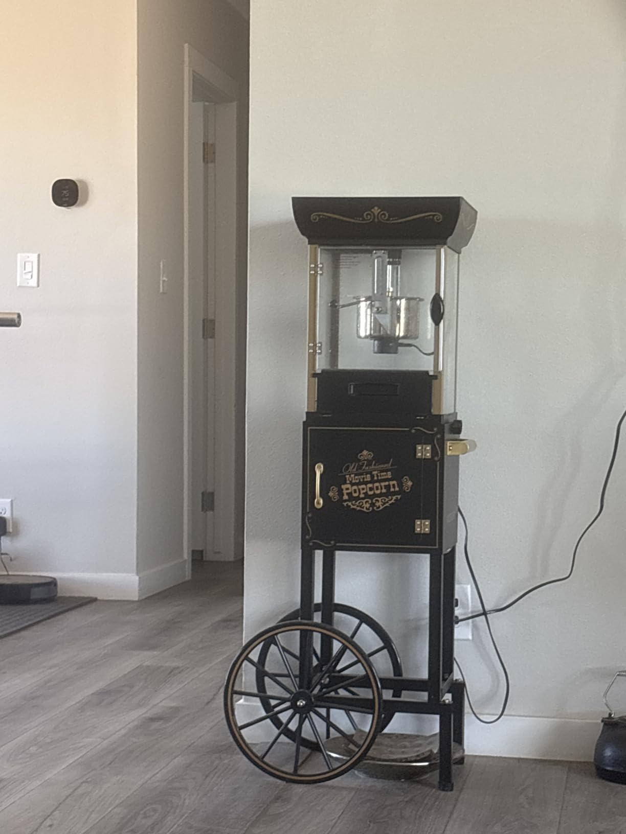 Nostalgia Popcorn Maker Machine - Professional Cart With 2.5 Oz Kettle Makes Up to 10 Cups - Vintage Popcorn Machine Movie Theater Style - Red & White customer photo 1
