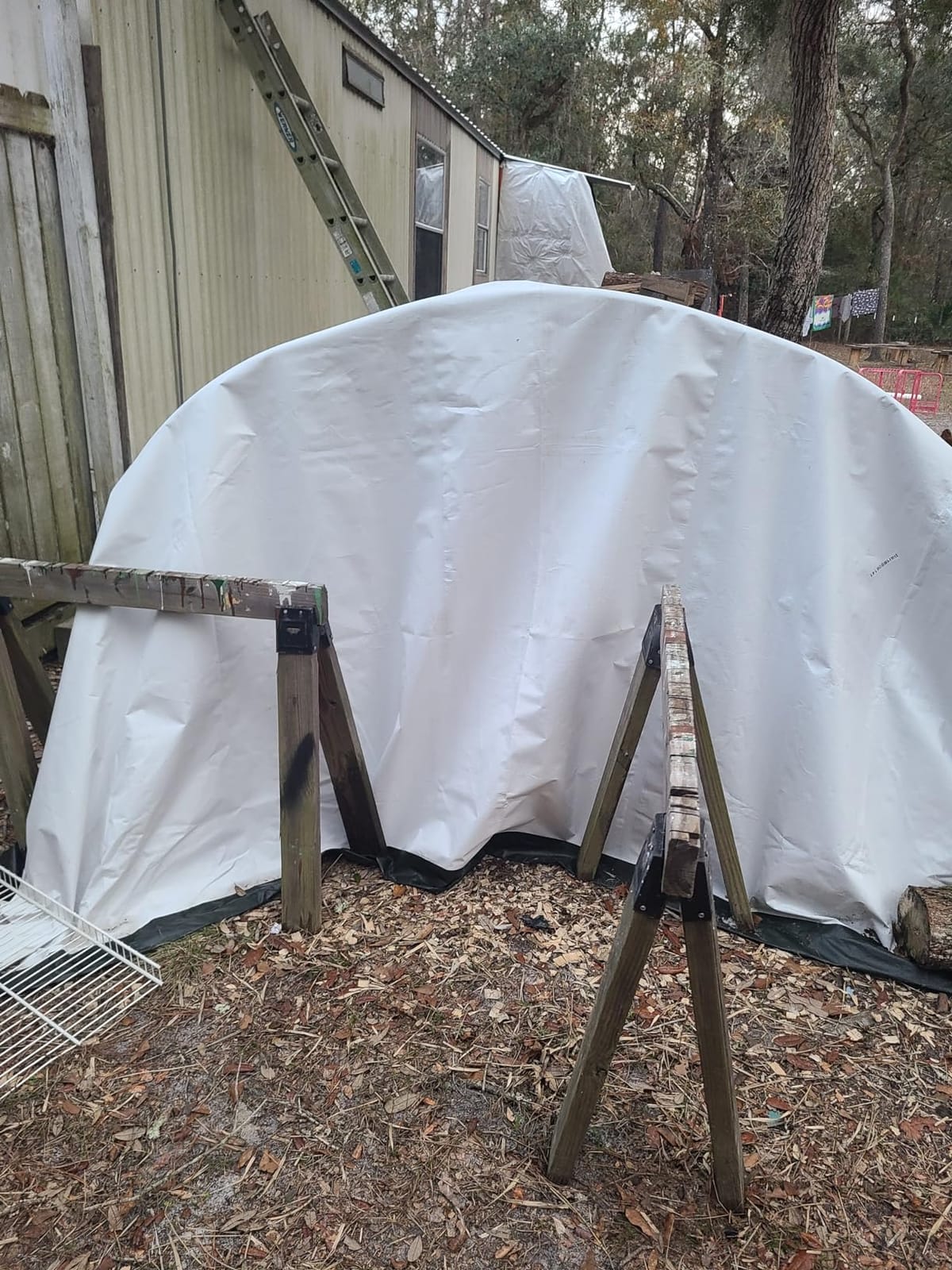 ShelterLogic 8' x 10' x 5' Small Round Livestock and Agricultural Storage and Shade Shelter Kit customer photo 2