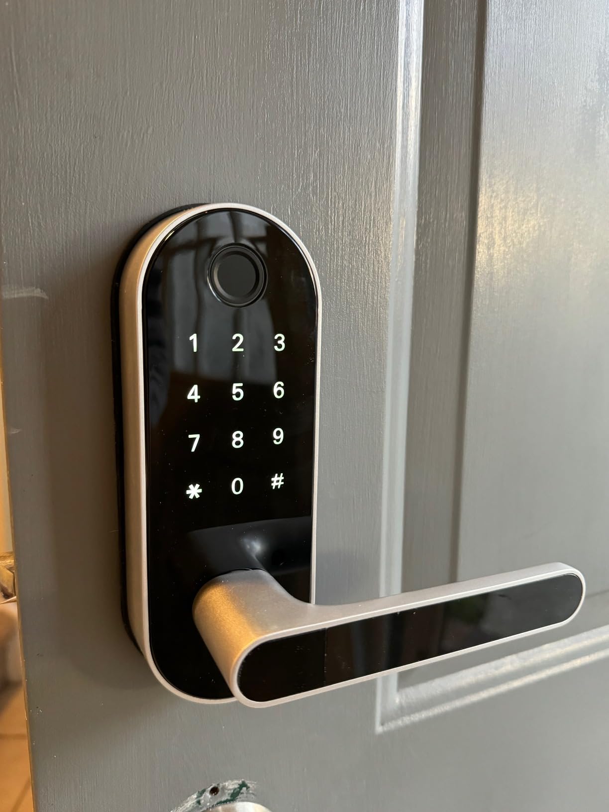 Fingerprint Smart Door Lock with Handle & Keypad - No More Lost Keys, Keyless Entry & Remote Access for Home, Kids, Airbnb & Rental Property, DIY Install, Alexa & Google Compatible customer photo 1