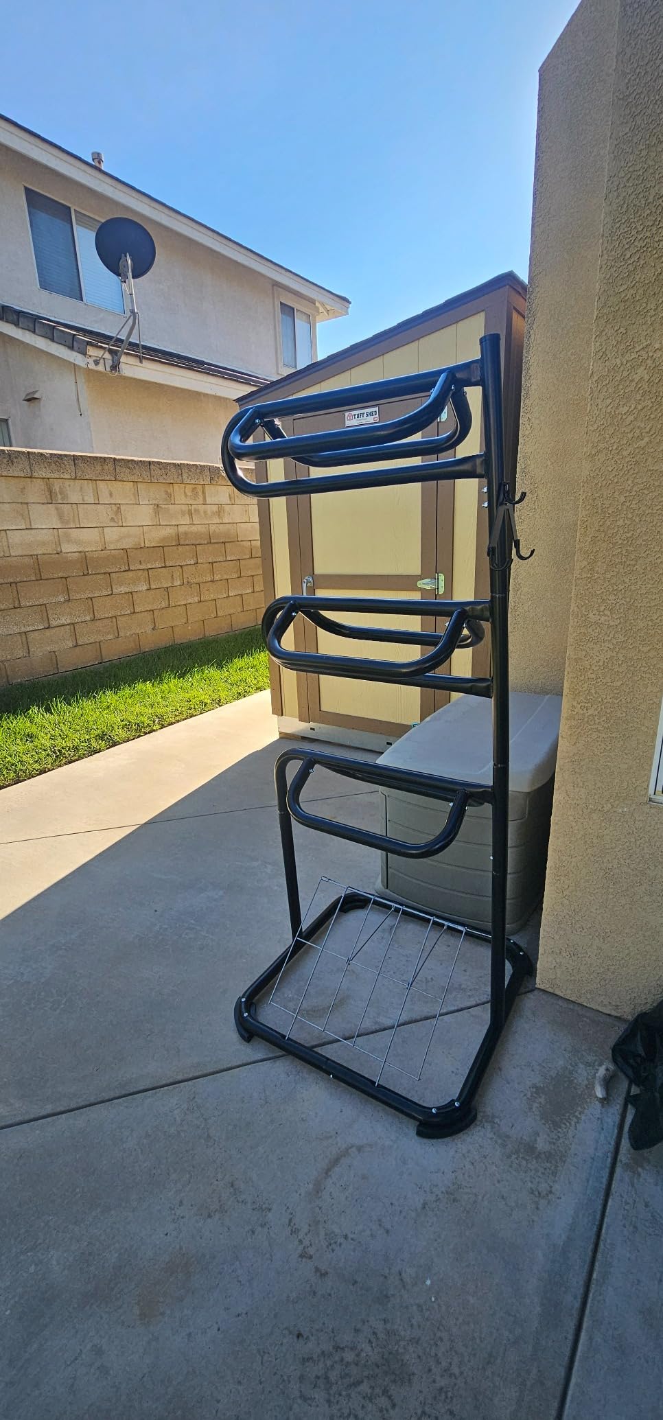 Seny Heavy Duty 3 Tier Rotatable Saddle Rack Stand H68.5 x W30 x D30. customer photo 1