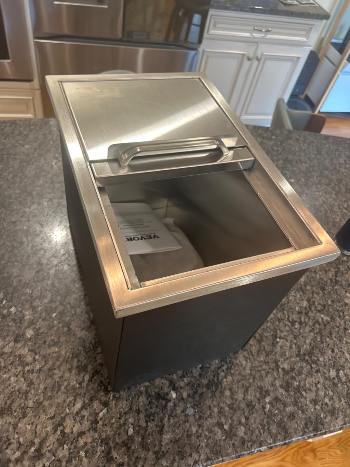 Happybuy Drop in Ice Chest 18L x 12W x 14.5H Inch Stainless Steel Ice Cooler with Sliding Cover Drop in Ice Bin Included Drain-Pipe and Drain Plug for Cold Wine Beer customer photo 2