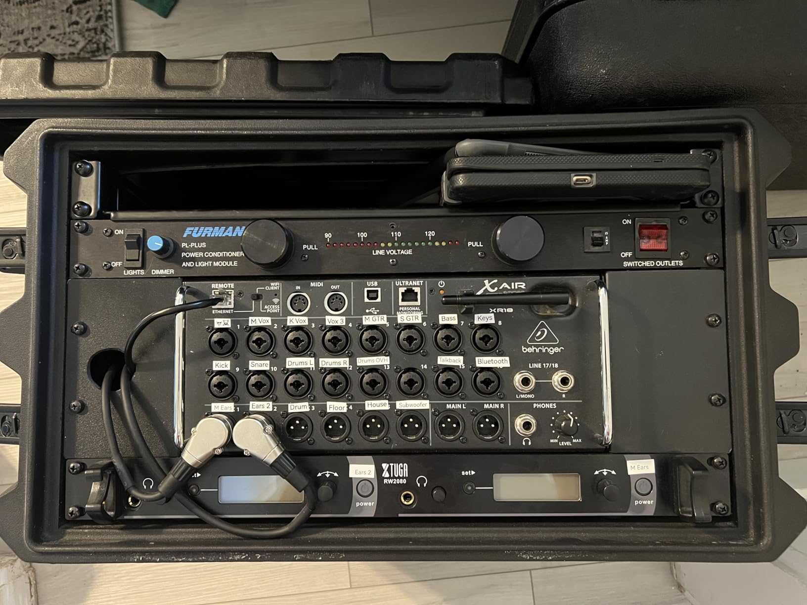 XTUGA RW2080 Wireless in Ear Monitor System, 4 Bodypacks UHF IEM (902-928mhz) | Wireless IEM System, 2*40 Frequencies, 300Ft Range, Mono Dual Channel Stage Monitoring for Musicians, Singers, Band, Studio, Church customer photo 2