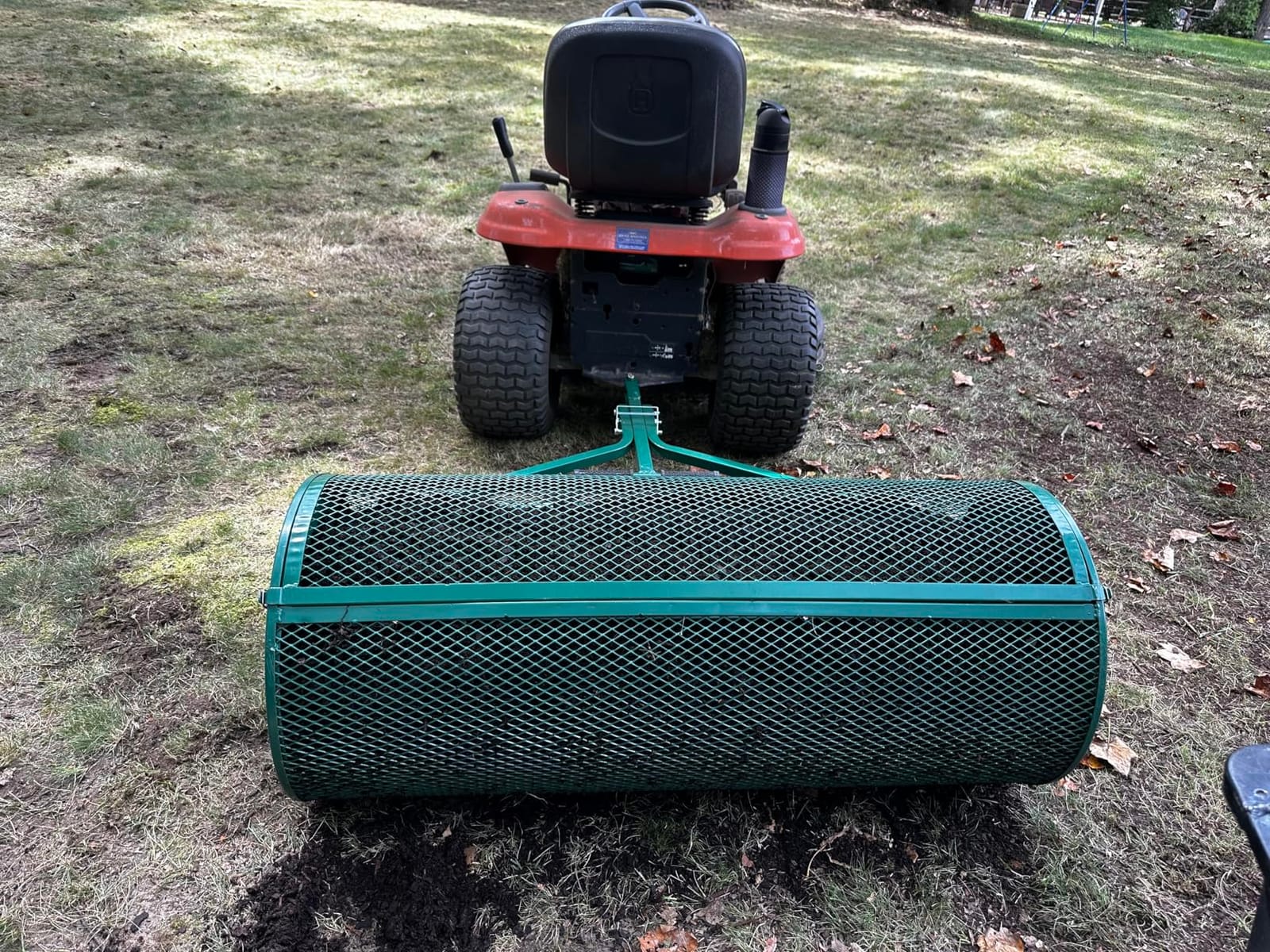 LANDZIE - Compost Spreader 24 Inch, Peat Moss & Top Soil Roller customer photo 2