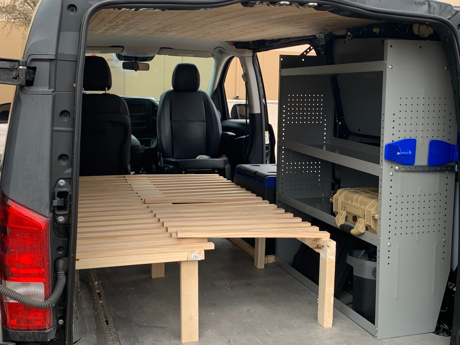 AA Products Inc. SH-4604 Steel Low/Mid/High Roof Van Shelving Storage System Fits Transit, GM, NV, Promaster, Sprinter and Metris, Contoured Shelving Unit, 42