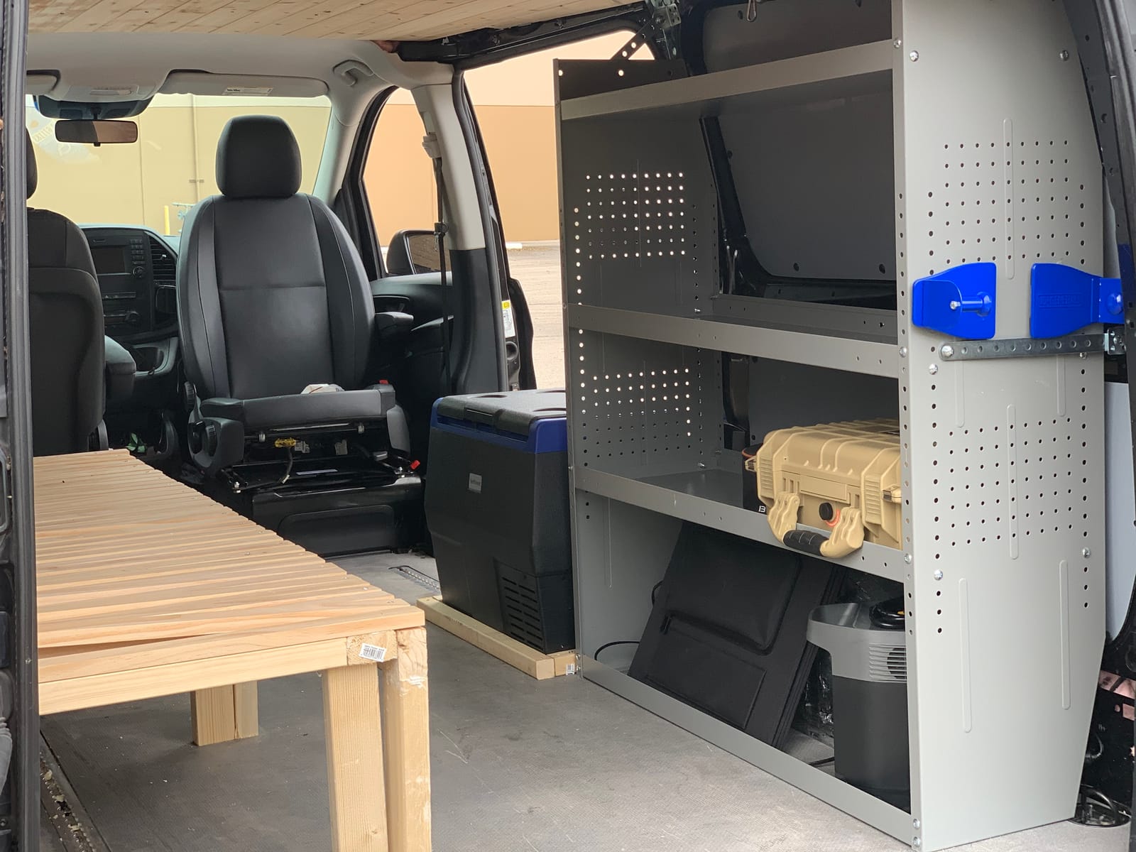 AA Products Inc. SH-4604 Steel Low/Mid/High Roof Van Shelving Storage System Fits Transit, GM, NV, Promaster, Sprinter and Metris, Contoured Shelving Unit, 42