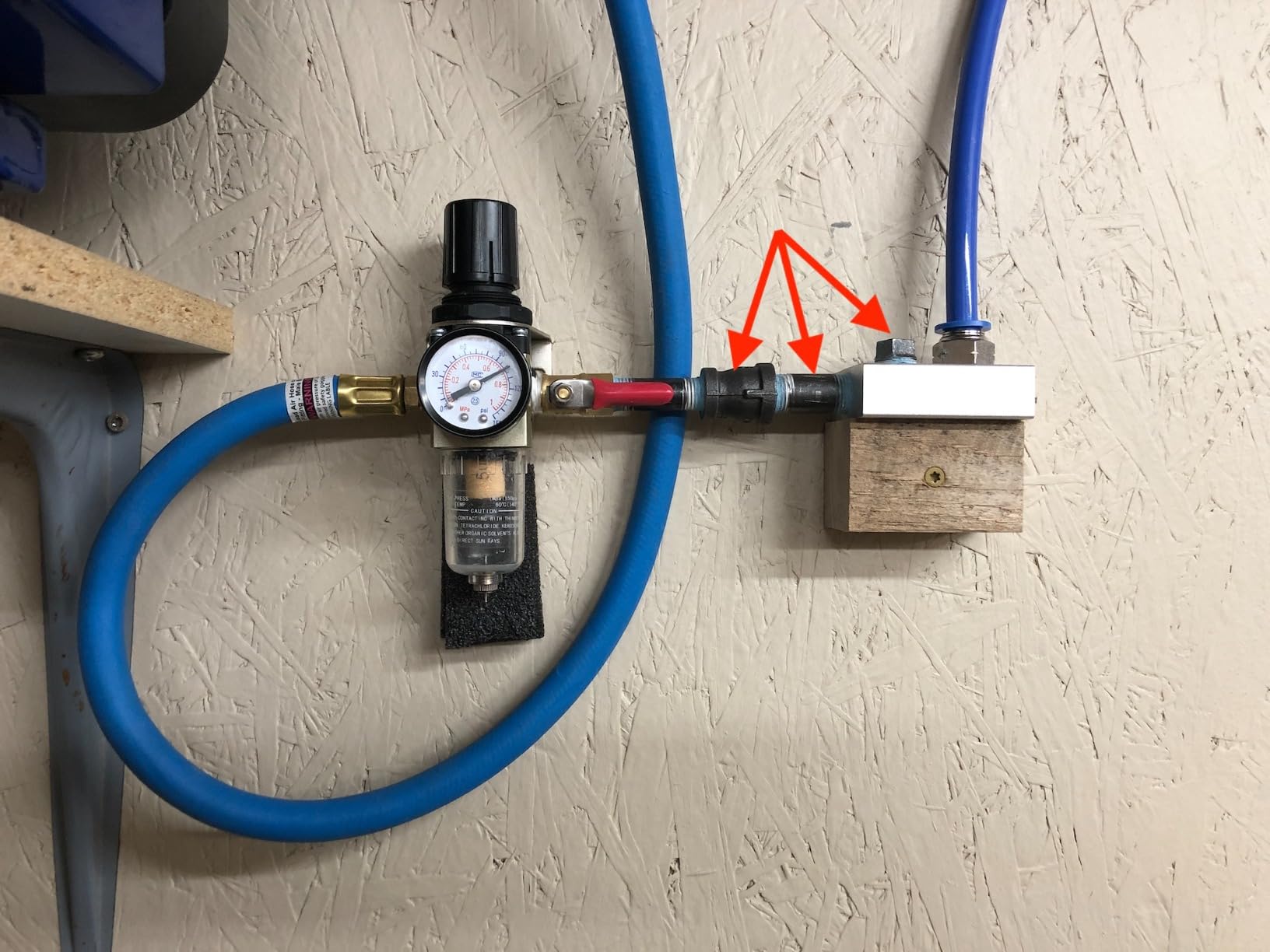 Hromee 1/4 Inch Air Compressor Filter Regulator Combo, Water Oil Separator with Pressure Gauge, Manual Drain, Ball Valve and Bracket AW2000-02 customer photo 1