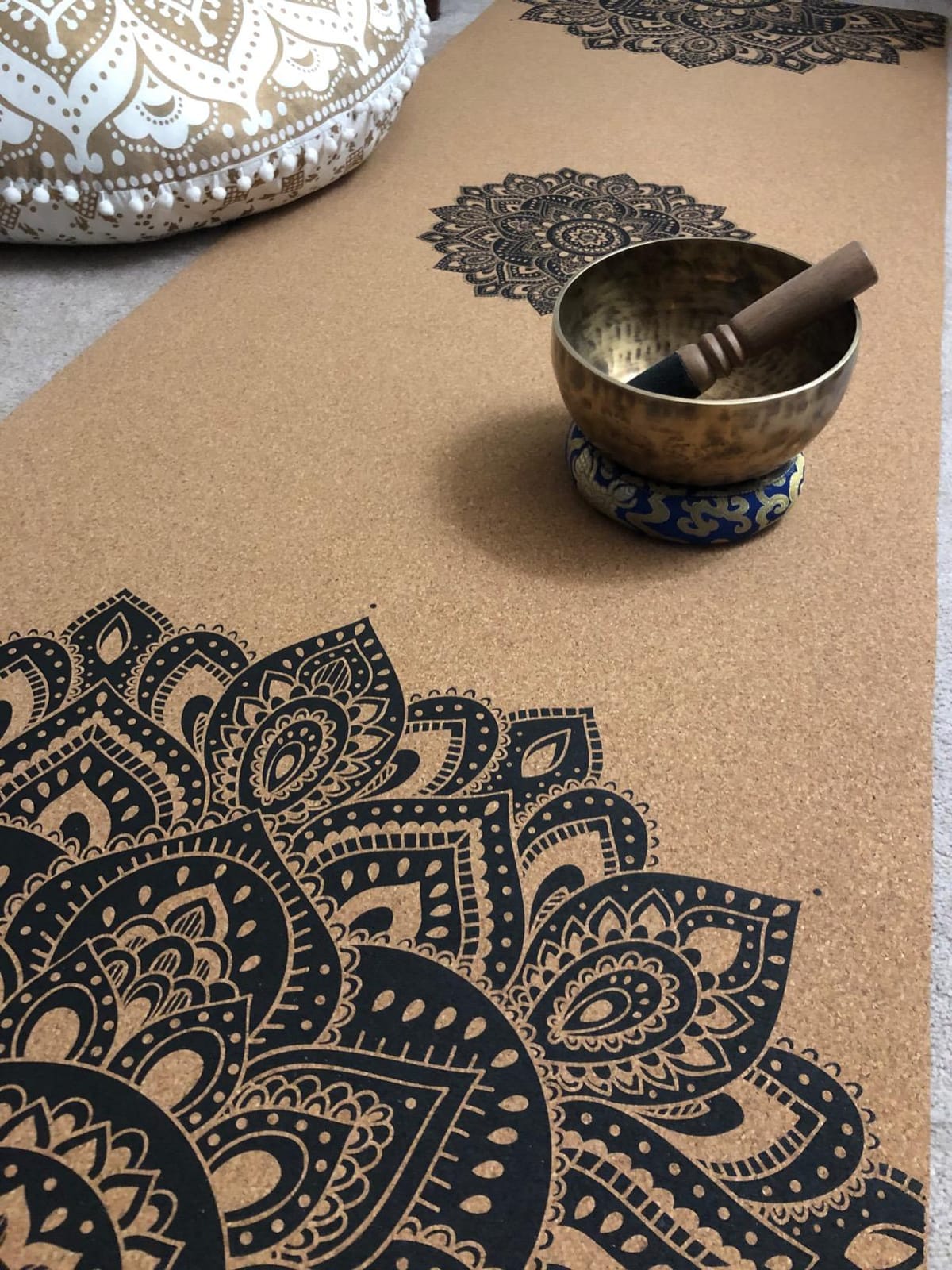 YOGA DESIGN LAB | The Cork Yoga Mat | Eco Luxury | Ideal for Hot Yoga, Power, Bikram, Ashtanga, Sweaty Workouts | Studio Quality | Includes Carrying Strap! customer photo 2