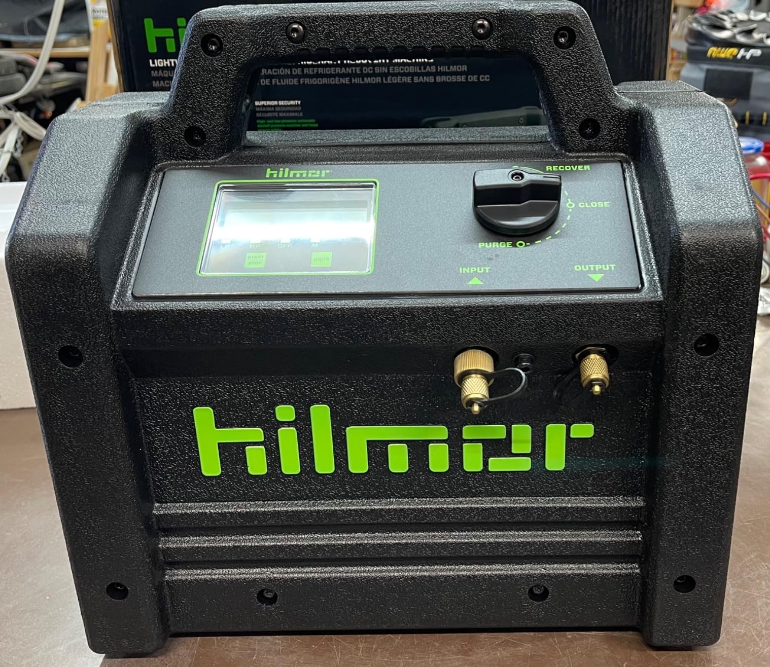 Hilmor 1950536 Brushless DC Refrigerant Recovery Machine, HVAC Tools and Equipment, Professional Use, 9.6
