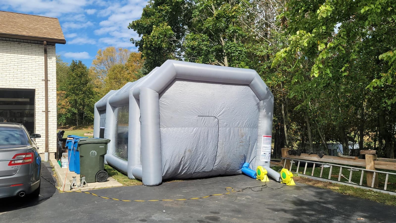 Sewinfla Professional Inflatable Paint Booth 23x20x14.5Ft with 2 Blowers (750W+950W) & Air Filter System Portable Paint Booth Tent Garage Inflatable Spray Booth Painting for Cars customer photo 2