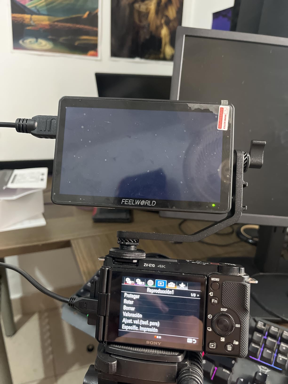 FEELWORLD F5 Pro V4 6 Inch Touch Screen DSLR Camera Field Monitor with 3D LUT F970 External Kit Install for Power Wireless Transmission IPS FHD1920x1080 4K HDMI Input Output 5V Type-c Input Tilt Arm customer photo 1