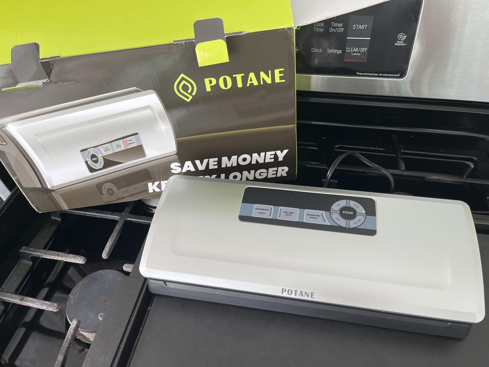 POTANE Precision Vacuum Sealer Machine, Powerful Pro Vacuum Food Sealer, 8-in-1 Easy Presets, 4 Food Modes, Dry&Moist&Soft&Delicate with Starter Kit, Compact Design(Silver) customer photo 1