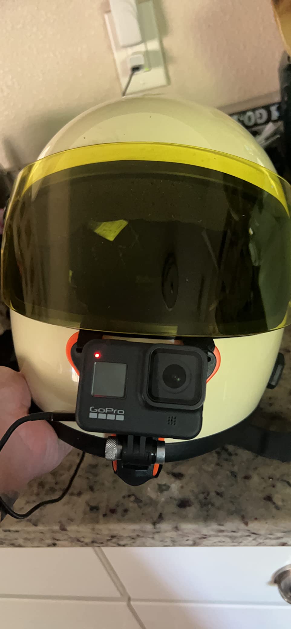 Motorcycle Helmet Chin Strap Mount Compatible with GoPro Hero 13, 12, 11, 10, 9, 8, 7, (2018), 6, Hero Black, DJI Osmo Action 5 pro/4/3/2,Insta360 ONER AKASO Campark YI and More（Black） customer photo 1
