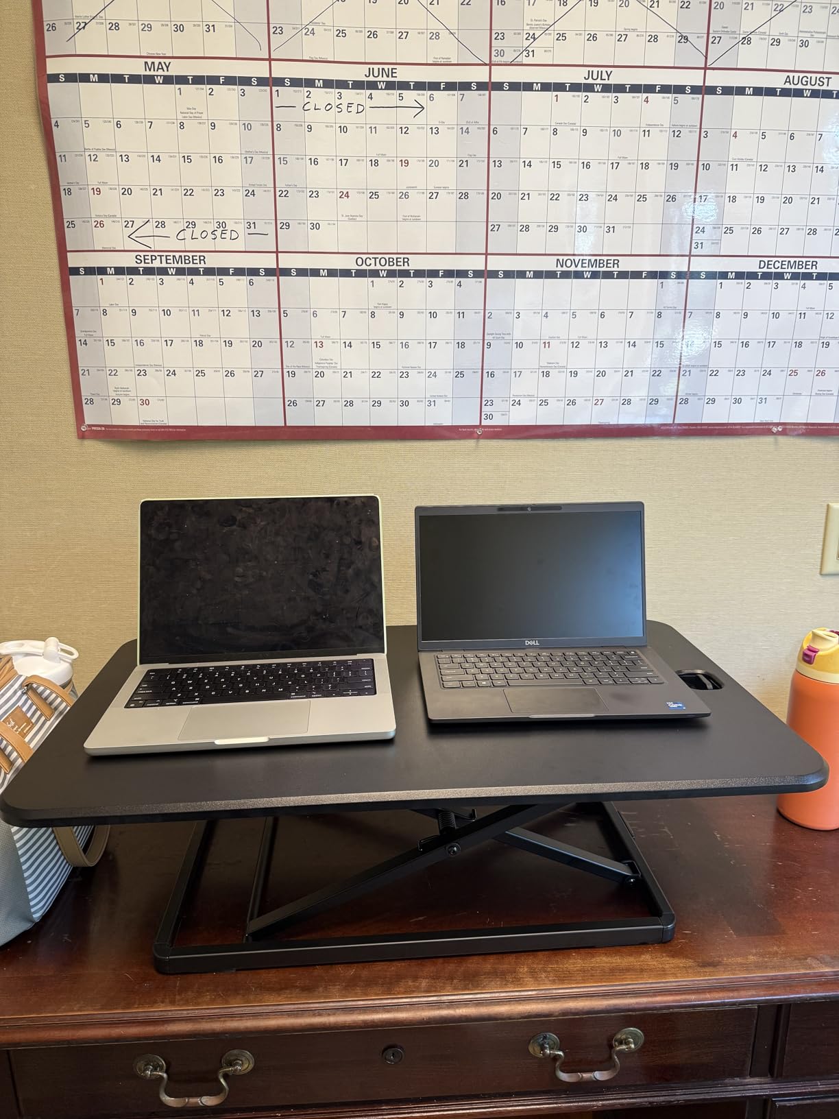 VIVO Black 26 in Single Top Standing Desk Converter, DESK-V001J customer photo 1