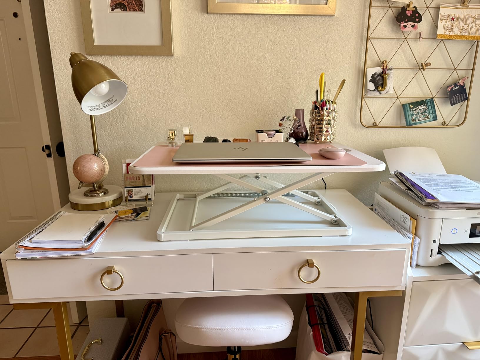 VIVO Black 26 in Single Top Standing Desk Converter, DESK-V001J customer photo 2