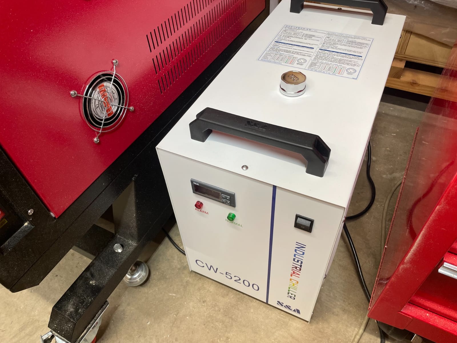 Cloudray Water Chiller CW-5200DH 6L 0.81HP 3.43gpm, Water Cooler for for Tube Cooling, Compatible with 60W-150W, CO2 Laser Engraving & Cutting Machines customer photo 2