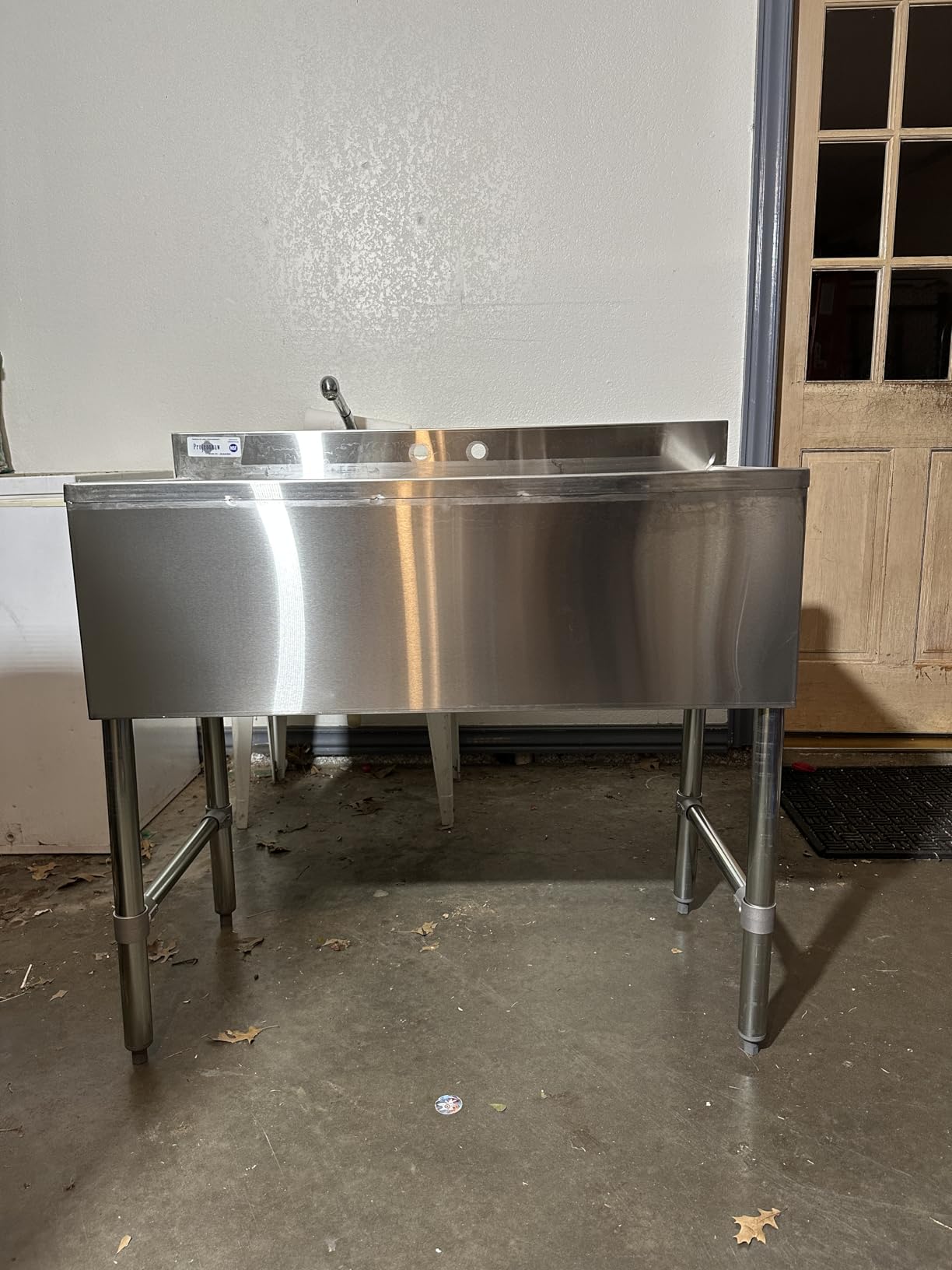 Profeeshaw NSF 3 Compartment Sink Commercial of 304 Stainless Steel Basin | 18-gauge, with Backsplash and 10''x14''x10'' Bowl, Utility Basin for Kitchen, Restaurant, Bar, Utility Room and Garage customer photo 1