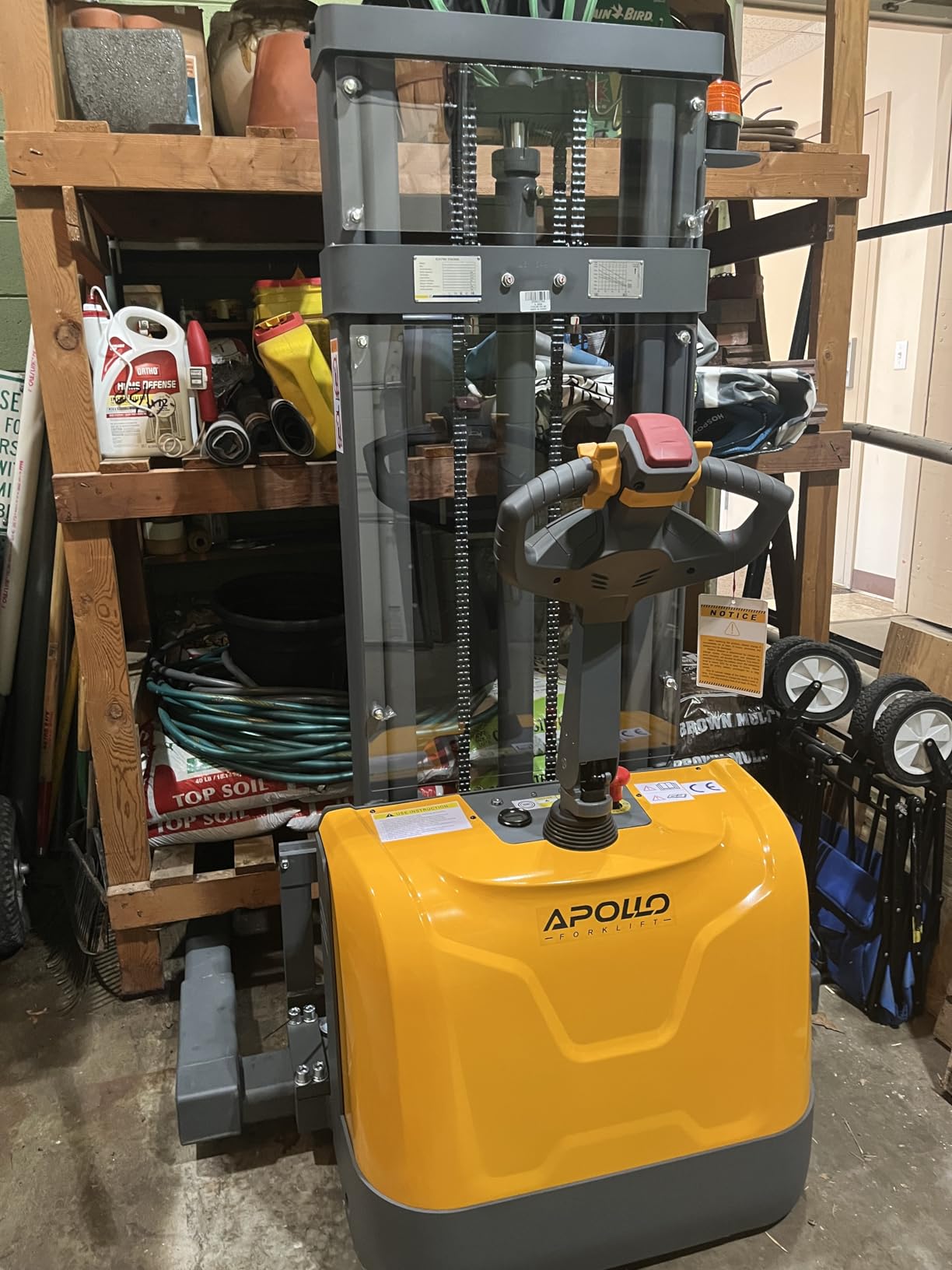 APOLLOLIFT Fully Powered Electric Stacker with Straddle Legs, 3300 lbs Capacity 138