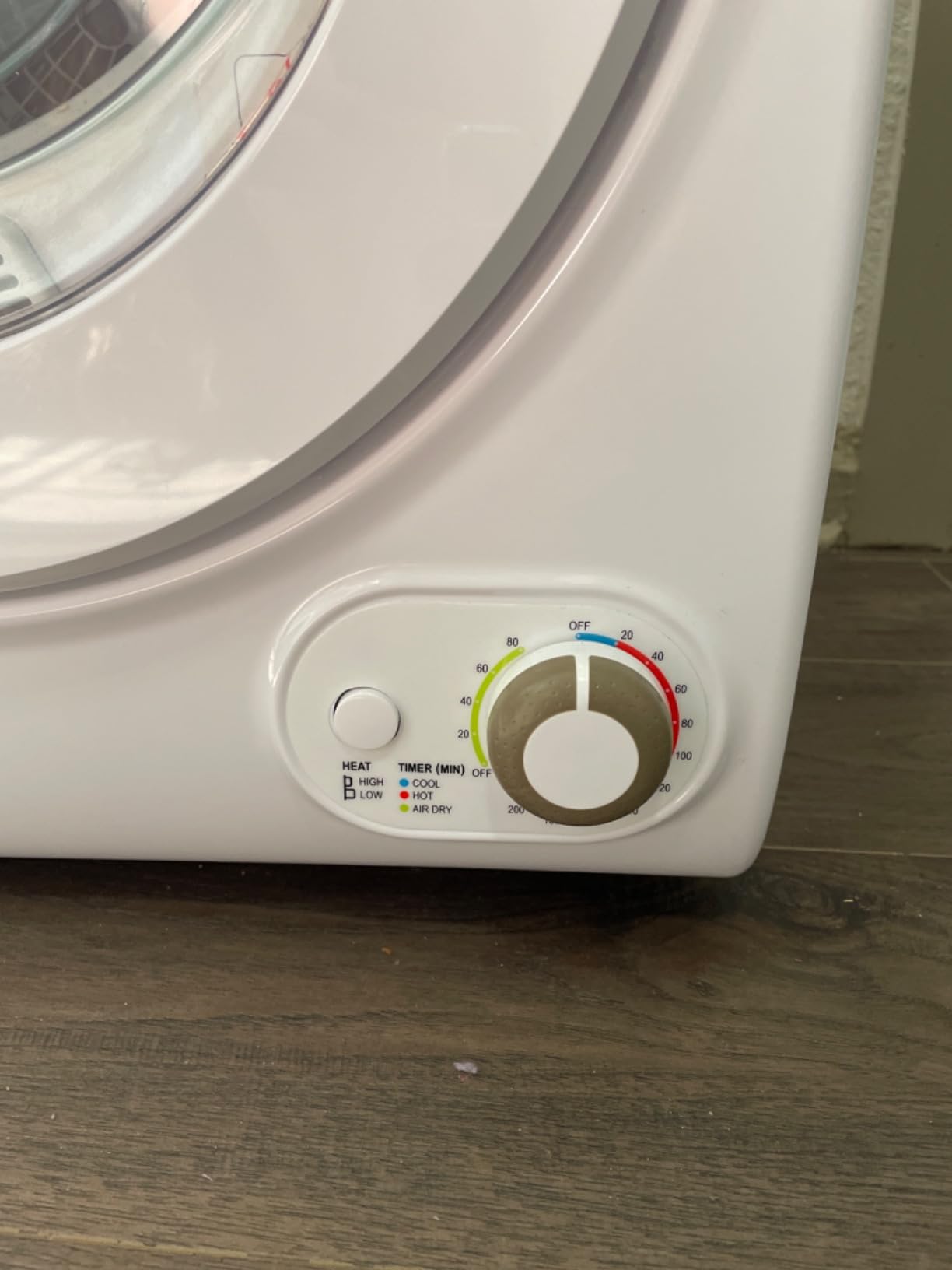 Euhomy Compact Laundry Dryer, 3.5 cu ft Front Load Stainless Steel Clothes Dryers With Exhaust Pipe, 1500W, LCD Control Panel Four-Function Portable Dryer For Apartments, Home, Dorm, White customer photo 1