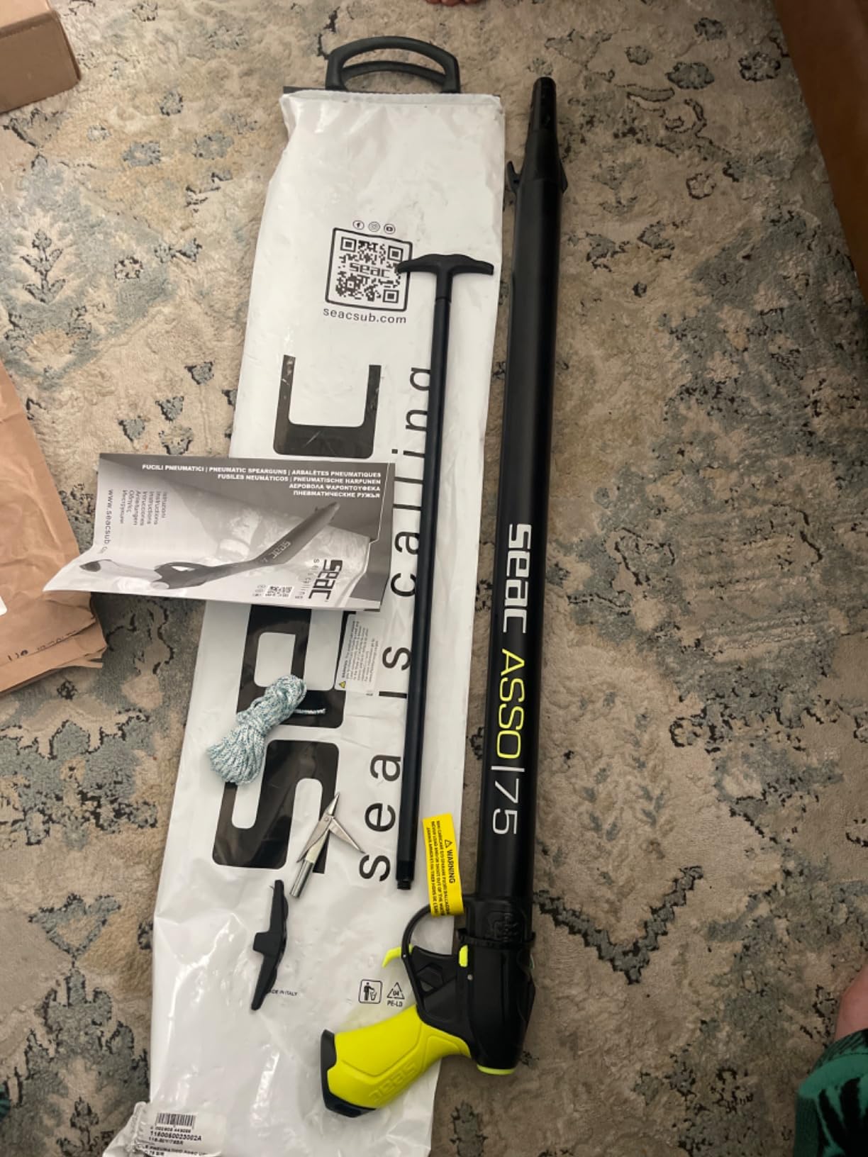 Seac Asso S/R, Pneumatic Speargun with Regulator, Anti Stress Rubber Handle. Made in Italy customer photo 2