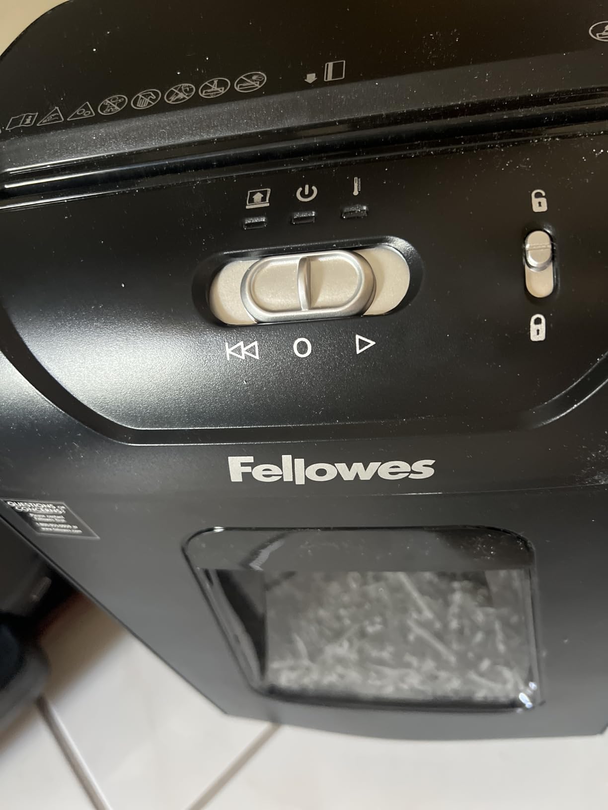 Fellowes Powershred 12 Sheet Cross-Cut Paper Home Office Paper Shredder, 19.50