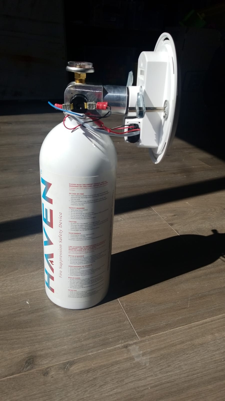 Haven Automatic Heat-Activated Fire Suppression Device 135F (57C) RATED - Eco Friendly Non-Toxic, ABC, 5 Year Worry-Free Industrial and Urban Protection - Great for Kitchen, Office, Apartment customer photo 1