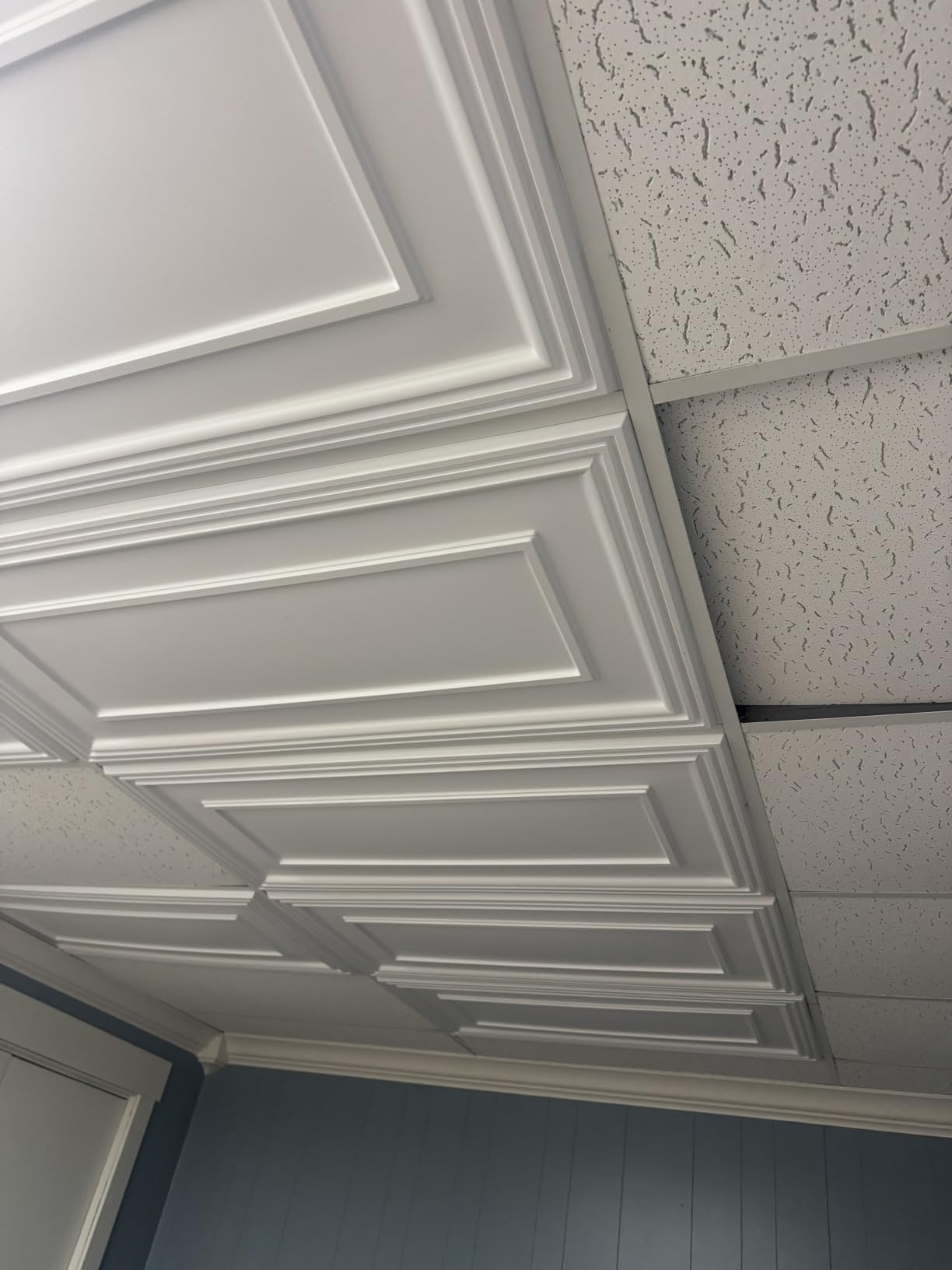Art3d PVC Ceiling Tiles, 3D Plastic Sheet in White, 2 x 2 ft, 12-Pack customer photo 1