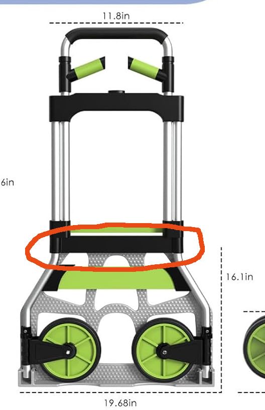 Leeyoung Folding Hand Truck and Dolly, 309 lb Capacity Aluminum Portable Cart with Telescoping Handle and PP+EVA Wheels customer photo 2