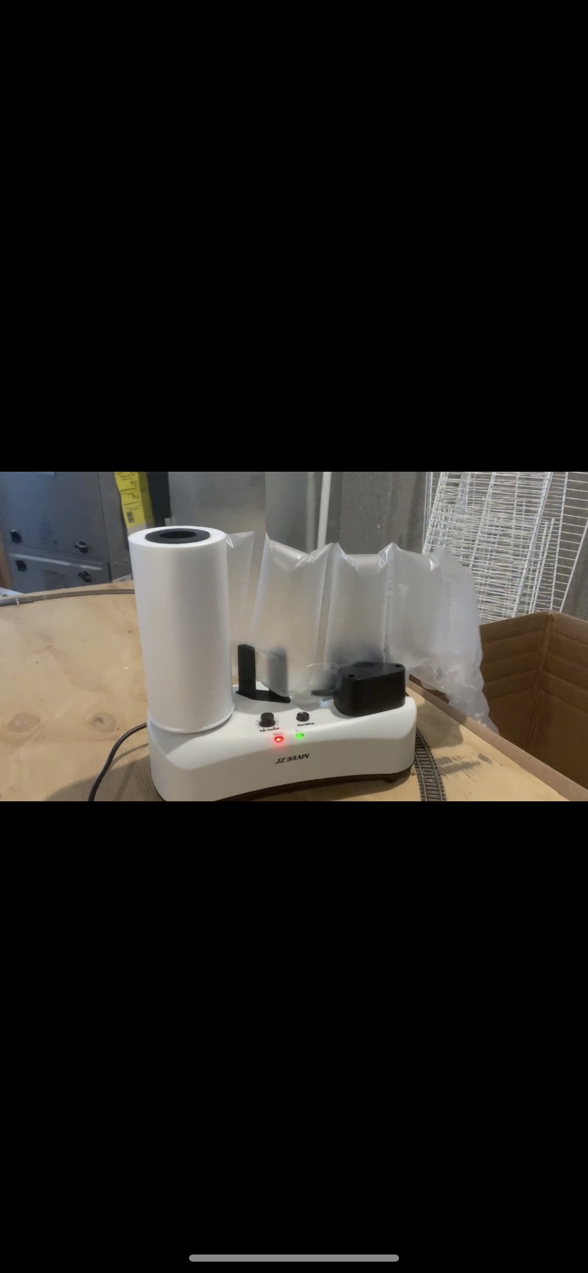 YE300 Air Cushion Machine 110V Air Pillows Maker Air Pillow Machine Portable Inflatable Packaging Air Bag Making Machine + 100m Free Test Film Roll,White,ACM-220 customer photo 2