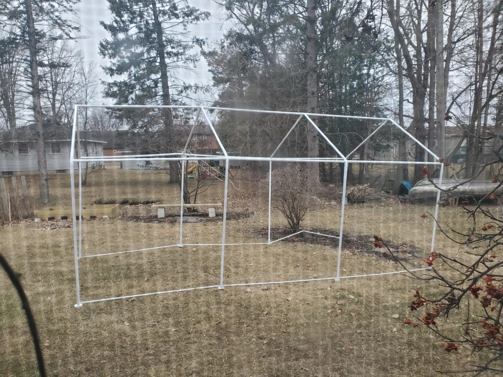 Outsunny 20' x 10' x 9' Walk-in Greenhouse with 6 Roll-up Windows White customer photo 1