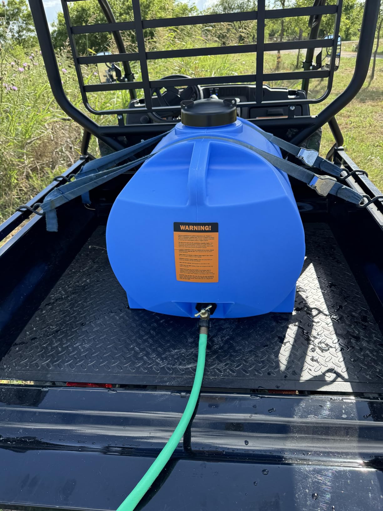 WaterPrepared 35 Gallon Portable Utility Water Tank, Blue customer photo 1