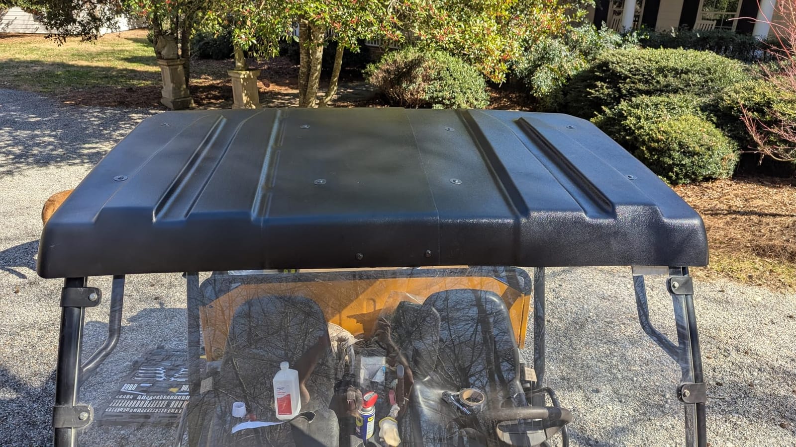 HECASA Universal Hard Top Roof Compatible with JD Gator 625 825i/Kawasaki MULE 4010/Bobcat 3400/Yamaha Rhino/Kawasaki Teryx/Full Size Polaris Ranger New Black customer photo 2