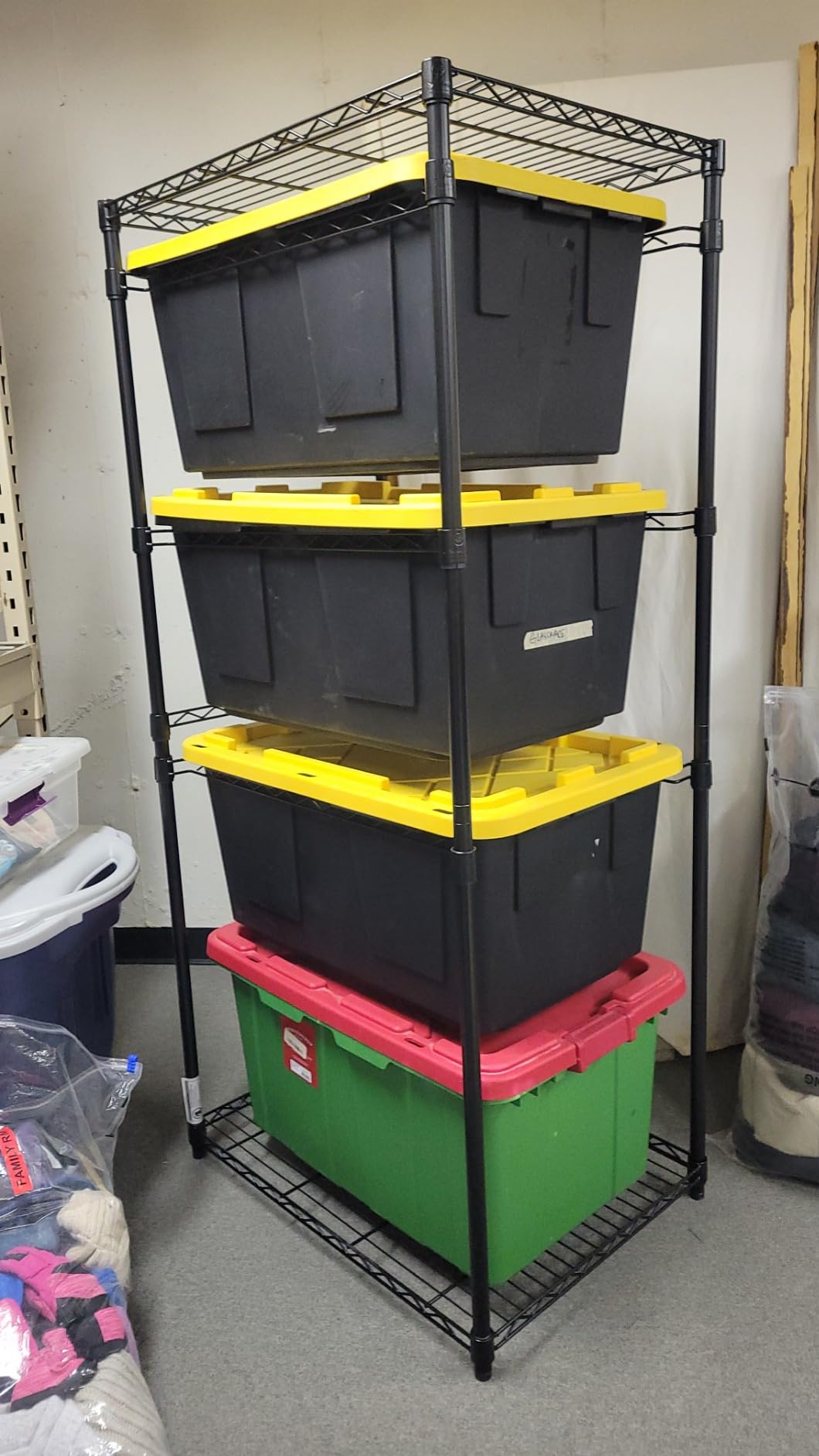 SafeRacks 5-Tier Steel Tote Rack for 27 Gallon Bins - Silver customer photo 1