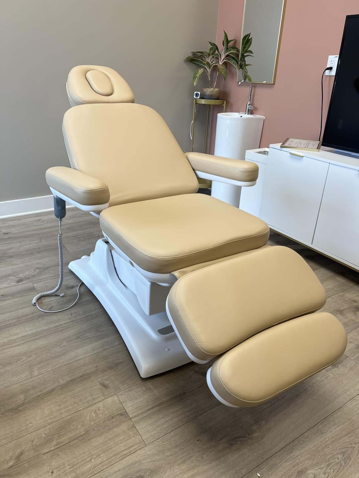 Sibella Med Spa Chair, Electric Exam Treatment Bed, Gray customer photo 1