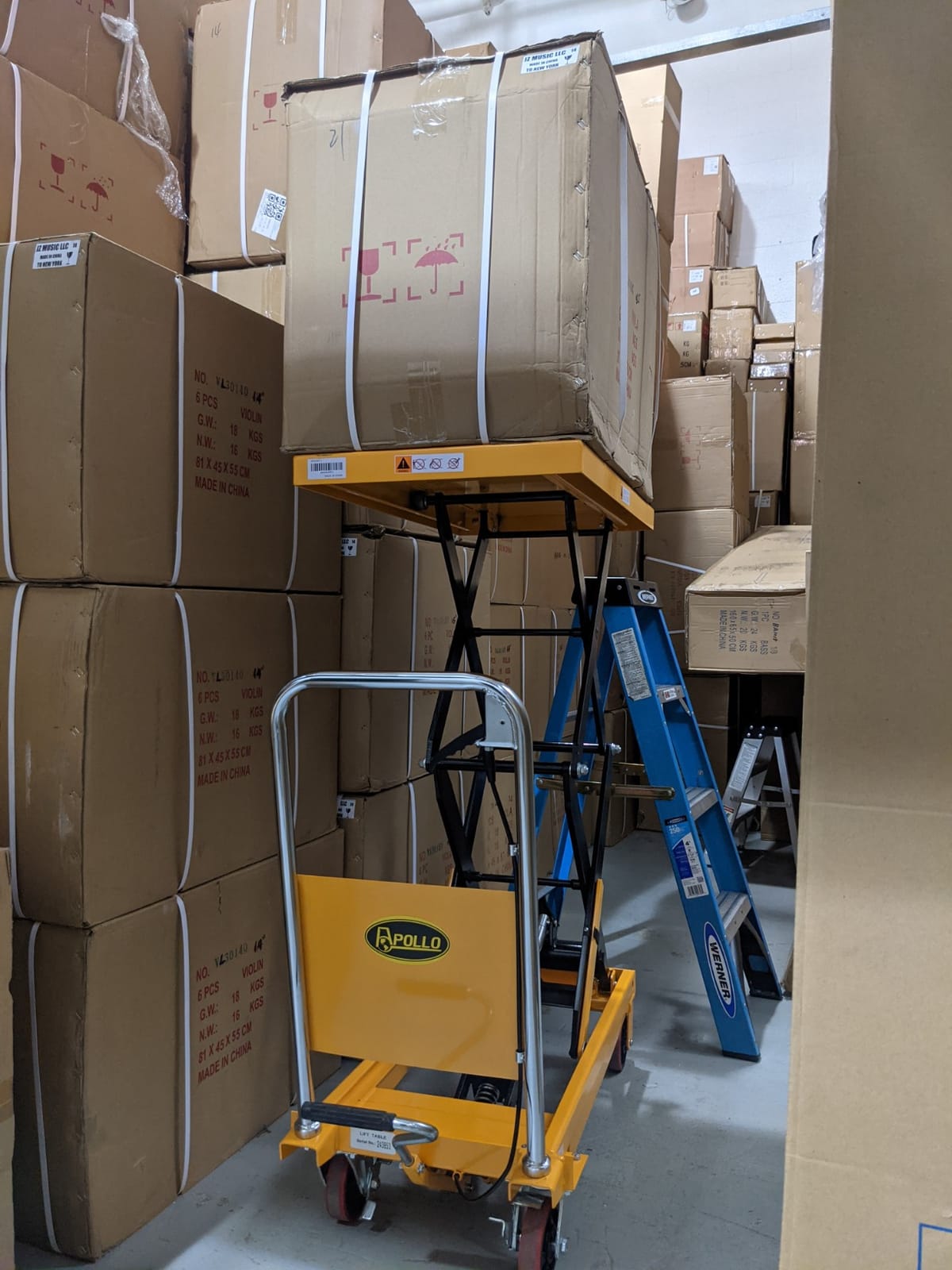 APOLLO Lift Table Cart Manual Double Scissor Lift Table Hydraulic Cart Platform Cart 1760lbs Capacity 59