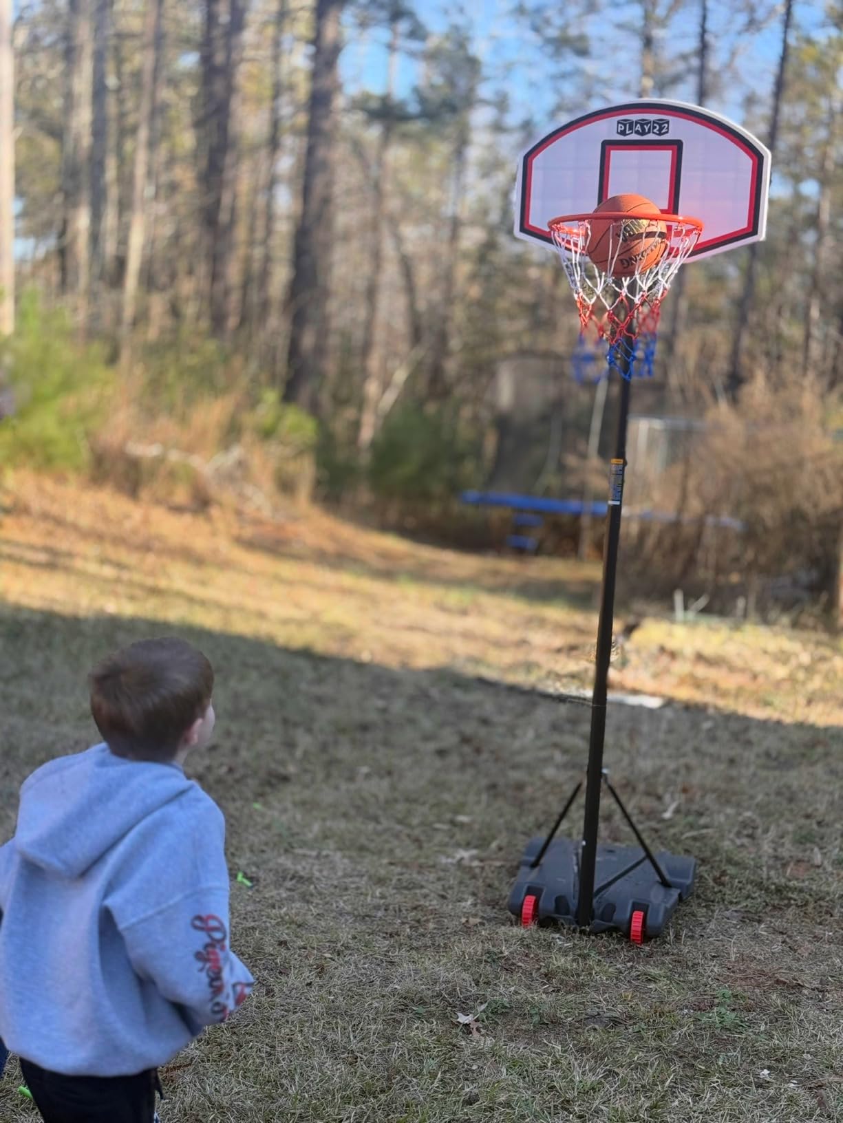 Play22 Kids Basketball Hoop - 5-7 FT Adjustable - Indoor & Outdoor Play customer photo 1