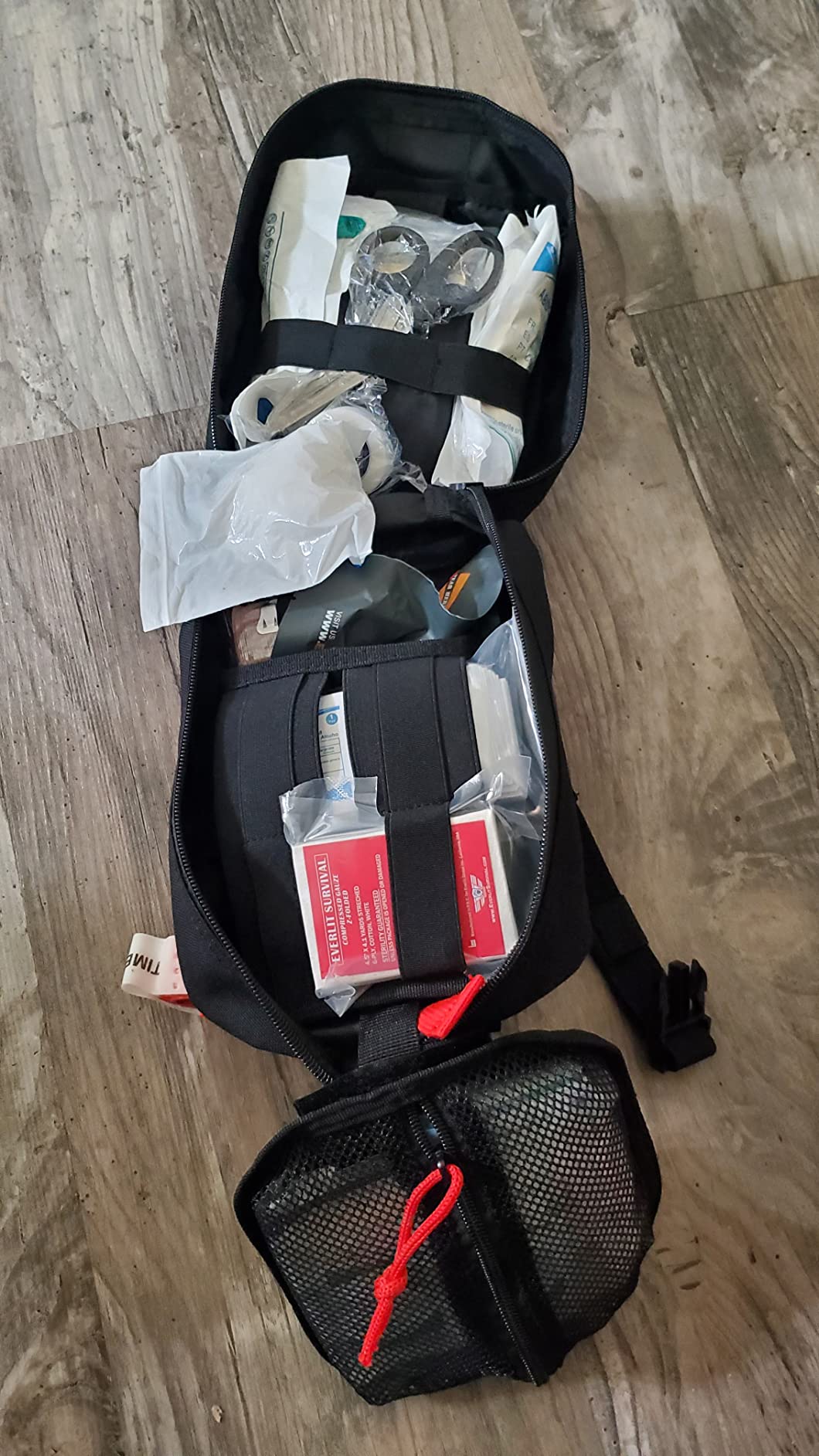 EVERLIT Advanced Trauma Kit, CAT GEN-7 Tourniquet, TCCC Compliant, Mil-Spec Nylon Laser Cut Pouch with 36