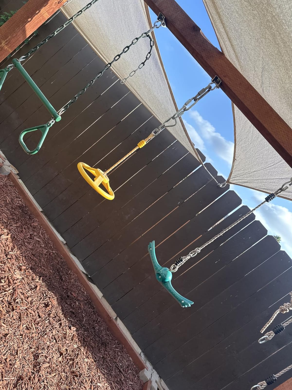 YAMIPROBI Ninja-Twister Swing Spins Set: Slackline Attachments - 360° Handle Twist-Spin Flips Toy Activate Ninja Powers Warrior Accessories Kids Hang Toys for Playground Backyard Blue customer photo 1
