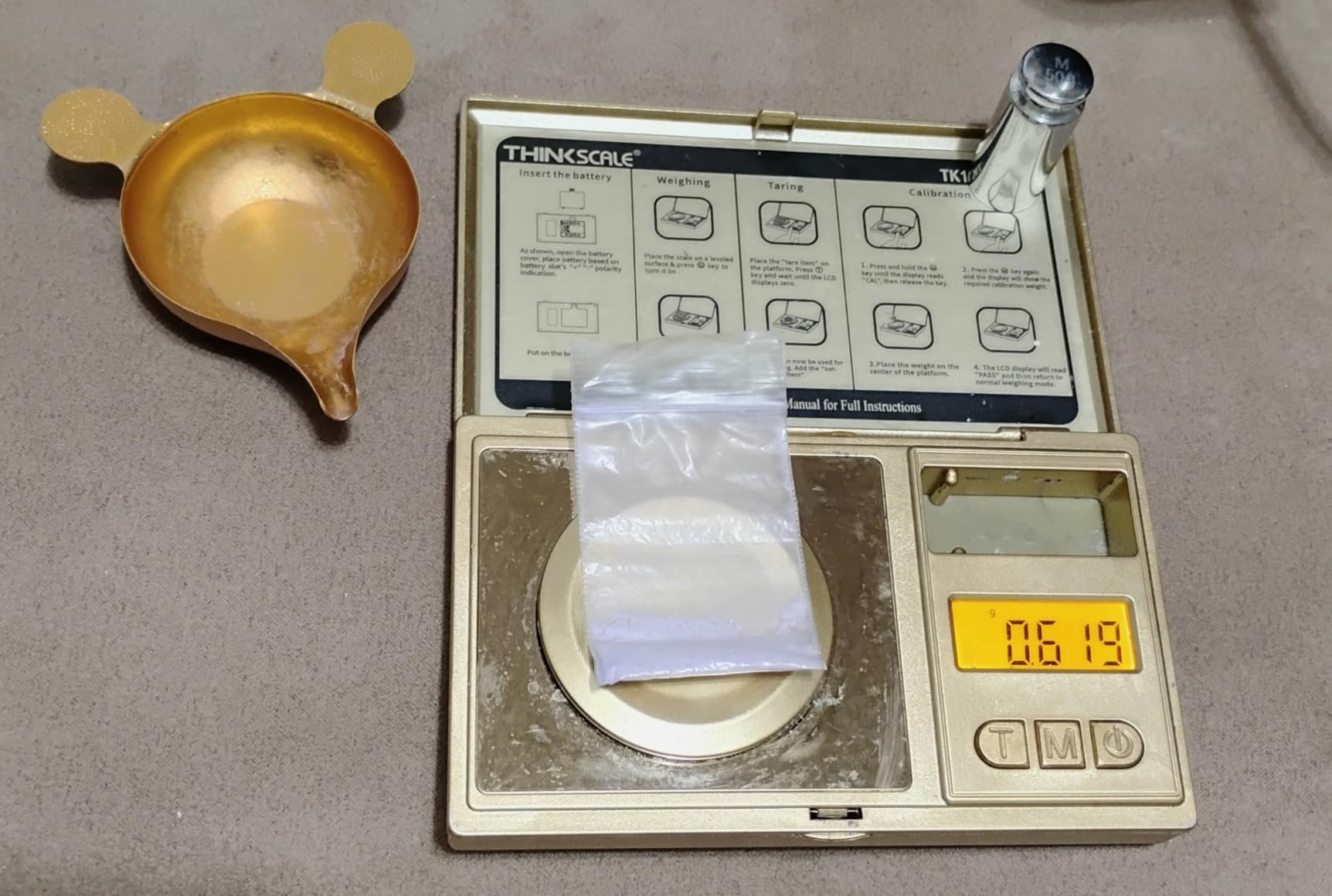 THINKSCALE Milligram Scale 50g x 0.001g, Powder Scale for Reloading Gold customer photo 1