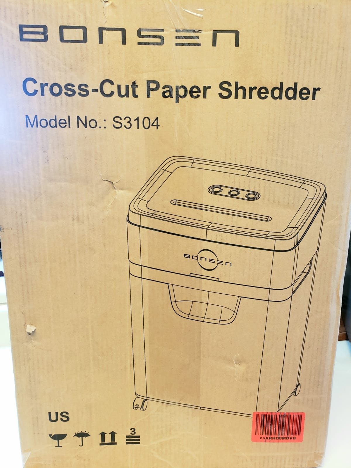 BONSEN 20-Sheet Cross-Cut P-4 High Security Heavy Duty Paper Shredder customer photo 1