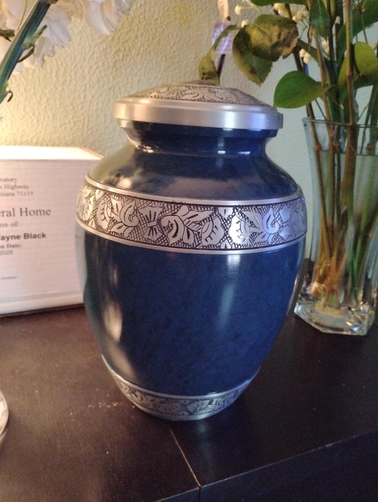 Cremation Urn for Adult Human Ashes - Funeral Memorial - (Gray- 10